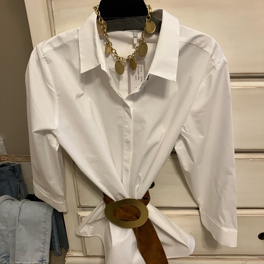 NWT Gorgeous Hinson Wu shirt bought from upscale store. Wrong size. Great deal.